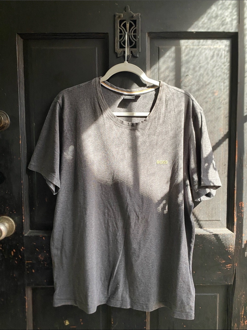 Boss Black Short-Sleeve Crewneck T-Shirt with Subtle Logo
